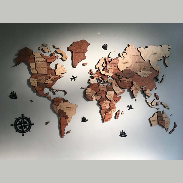 3D World Map With Name – Buy Wooden Furniture Online In India – Wootique
